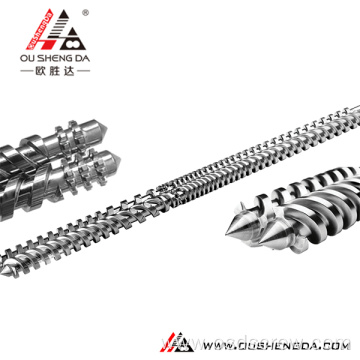 Extruder KMD90/26 Conical Twin Screw Barrel for masterbach/pelletizing/granules PE PP PVC ABS COLMONOY Stellite BIMETALLIC